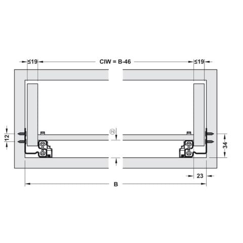 Hafele Matrix UMS30 Gizli Ray Tam Açılım Frenli 400 mm