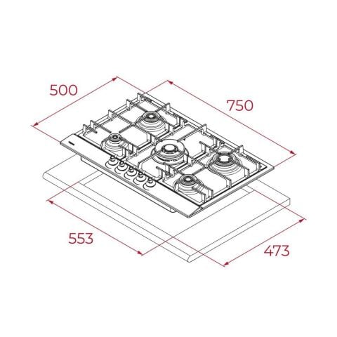 Teka Antrasit Ankastre Set ( DOS 60.2 AT Davlumbaz-GSC 75330 RBC AT Ocak-HAK 627 R AT Fırın)