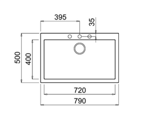 Teka Forsquare 72.40 TG Tezgah Üstü Beyaz Granit Evye