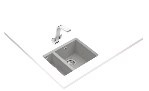 Teka Square 560 TG Tezgah Altı Gri Granit Evye