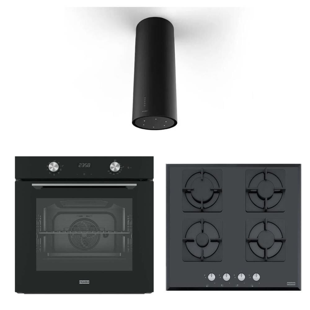 Franke Ankastre Set (FABER EV8+BK A37 Davlumbaz - FHNS 604 BK Ocak - FMA 86 BK Fırın)