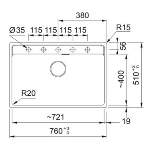 Franke MRG 610-72 MATT BLACK Tezgahüstü Evye