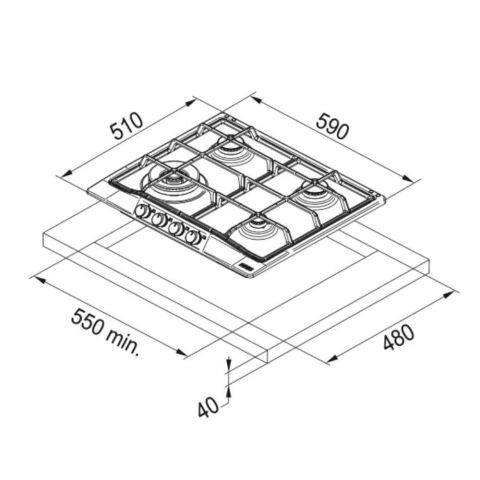 FRANKE FCH 604 3G TC PW C KREM RUSTİK OCAK