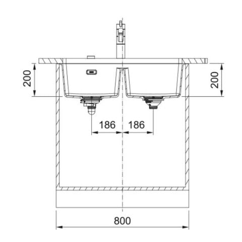FRANKE MRG 120-35-35 MATT BLACK Tezgahaltı Granit Evye