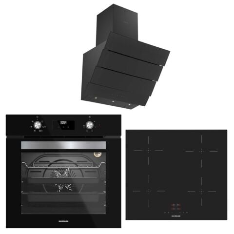 Silverline İndiksyonlu Siyah Ankastre Set ( 3370 Eterno Greentech - IH5445B02 - BO6502B02 )