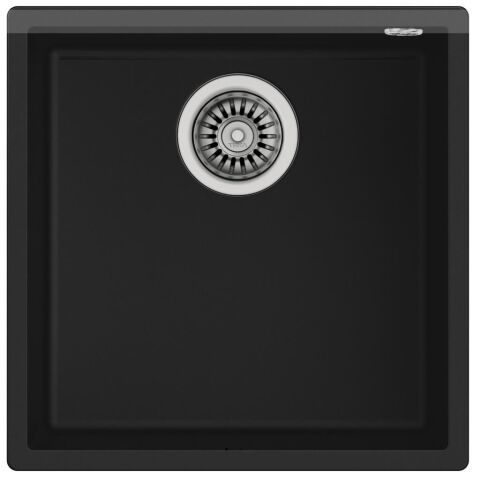 Teka Square 40.40 TG Tezgah Altı Siyah Granit Evye