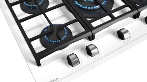 Teka Gzc 75330 Xbc Wh Beyaz Ankastre Cam Ocak