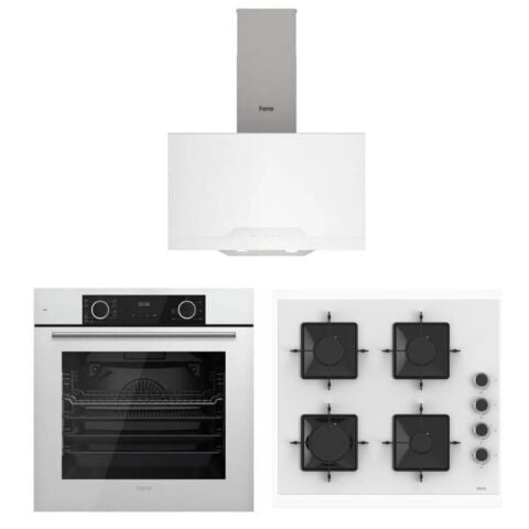 Ferre Fryart Beyaz Set ( D064 Beyaz Davlumbaz -SS206 Beyaz Ocak- XE63CB Fryart Beyaz Fırın)