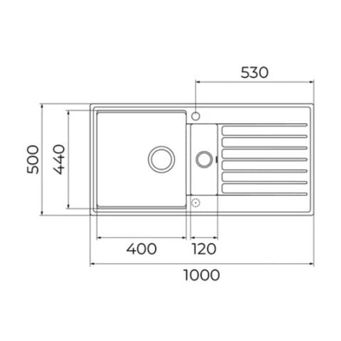 Teka CLİFF 60 B TQ 1,5 Gözlü Onyx Black Granit Evye