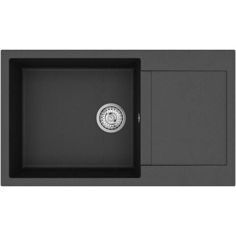 Teka CLİVO 60 B TQ 1B 1D 1 Gözlü Onyx Black Granit Evye