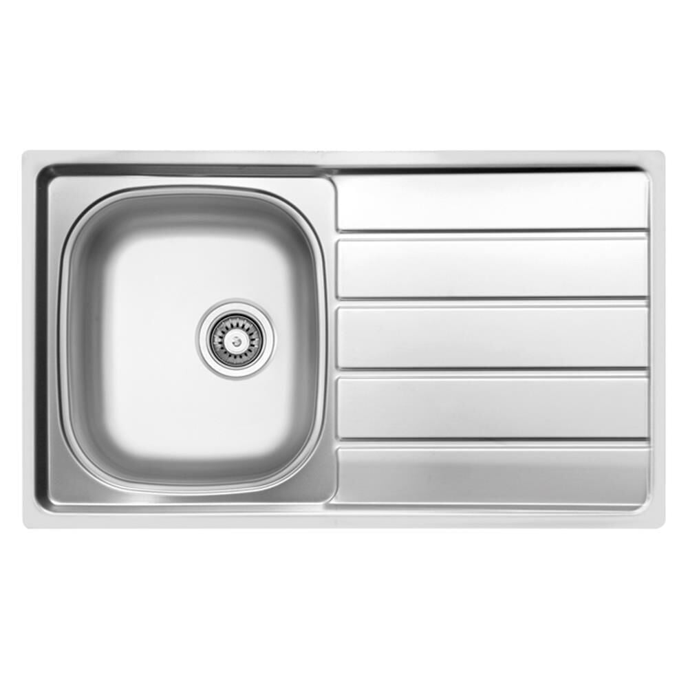 Ukinox HS 86 Düz Sağ Damlalıklı Çelik Evye