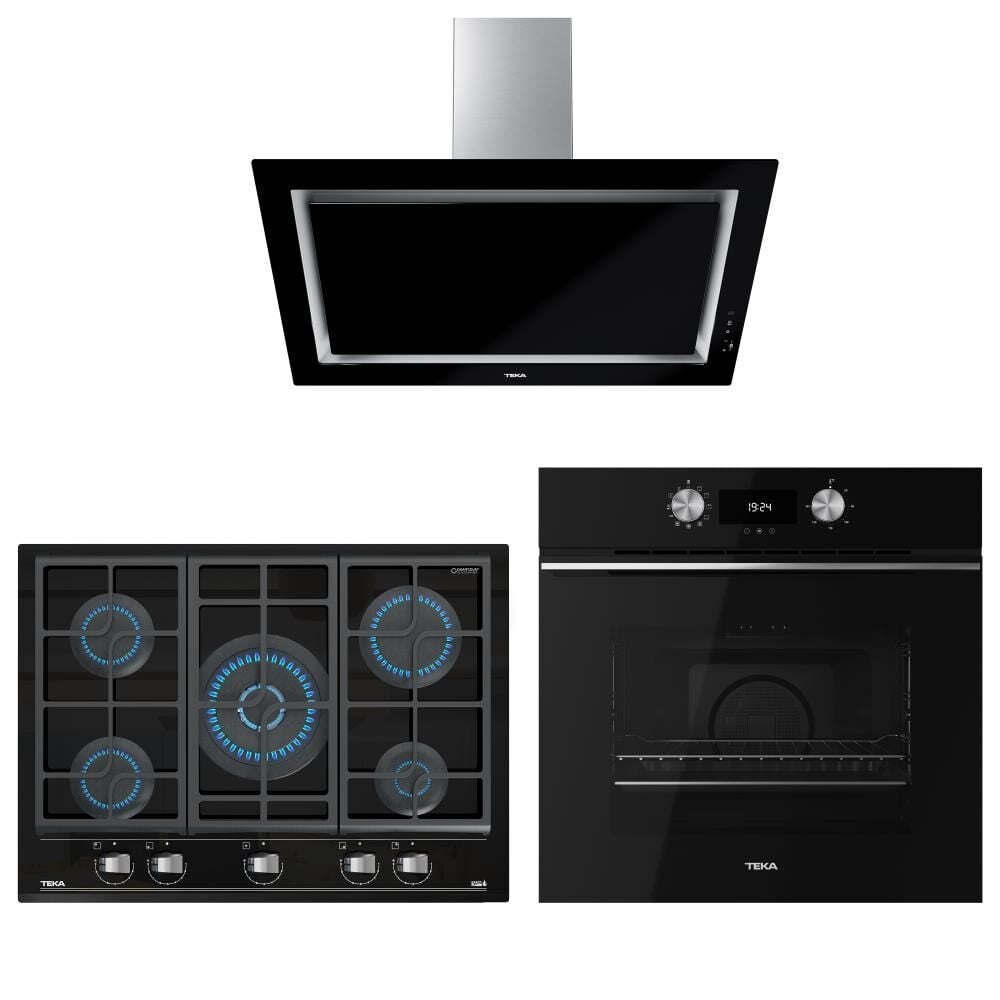 Teka Urban Serisi Siyah Set ( HLB 8400 BK - GZC 75330 XBC BK  - DLV 98660 BK TOS )