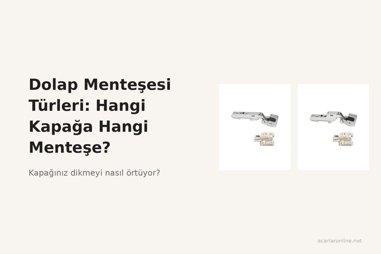 Dolap Menteşesi Türleri: Hangi Kapağa Hangi Menteşe?