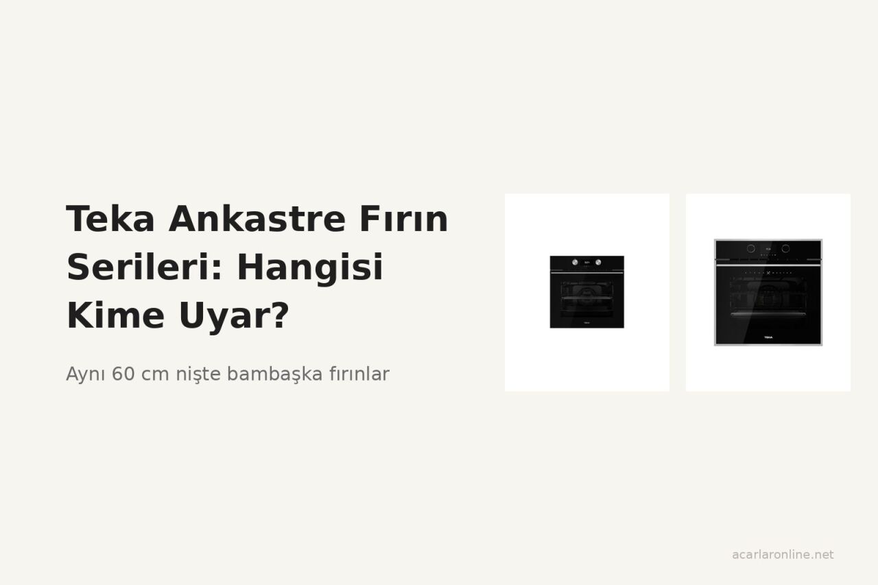 Teka Ankastre Fırın Serileri: Hangisi Kime Uyar?