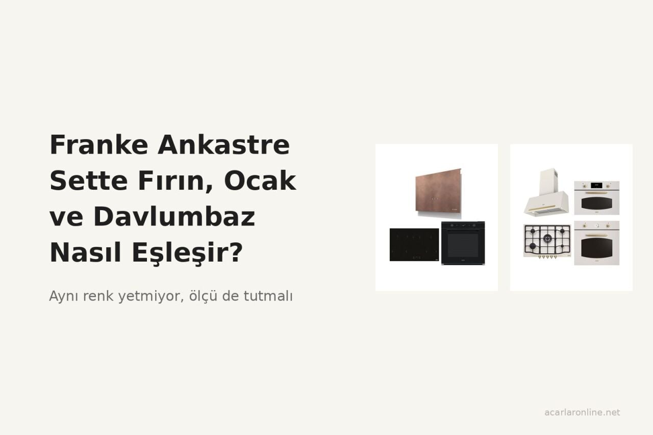 Franke Ankastre Sette Fırın, Ocak ve Davlumbaz Nasıl Eşleşir?