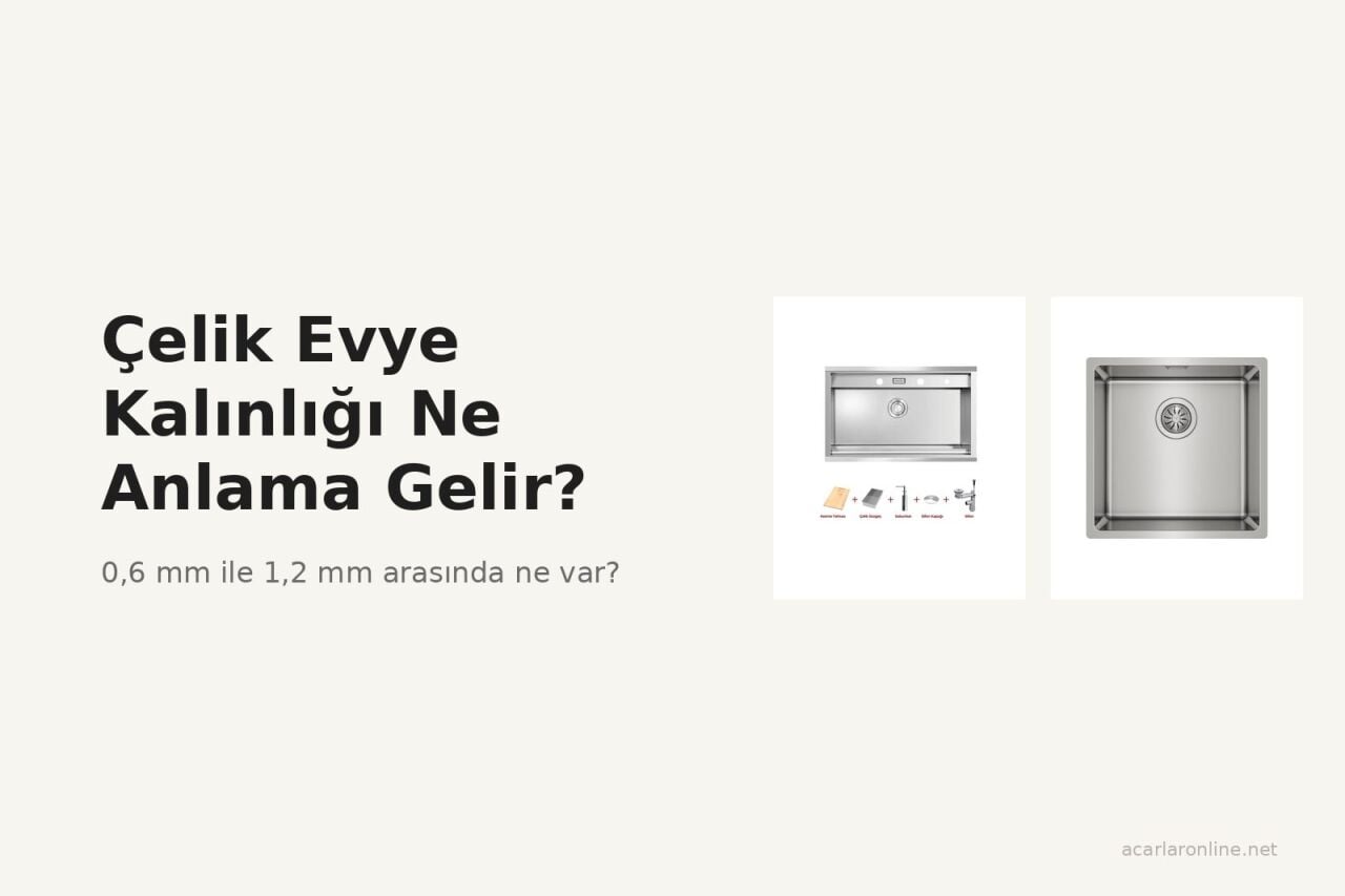 Çelik Evye Kalınlığı Ne Anlama Gelir?