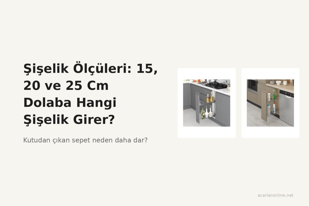 Şişelik Ölçüleri: 15, 20 ve 25 Cm Dolaba Hangi Şişelik Girer?