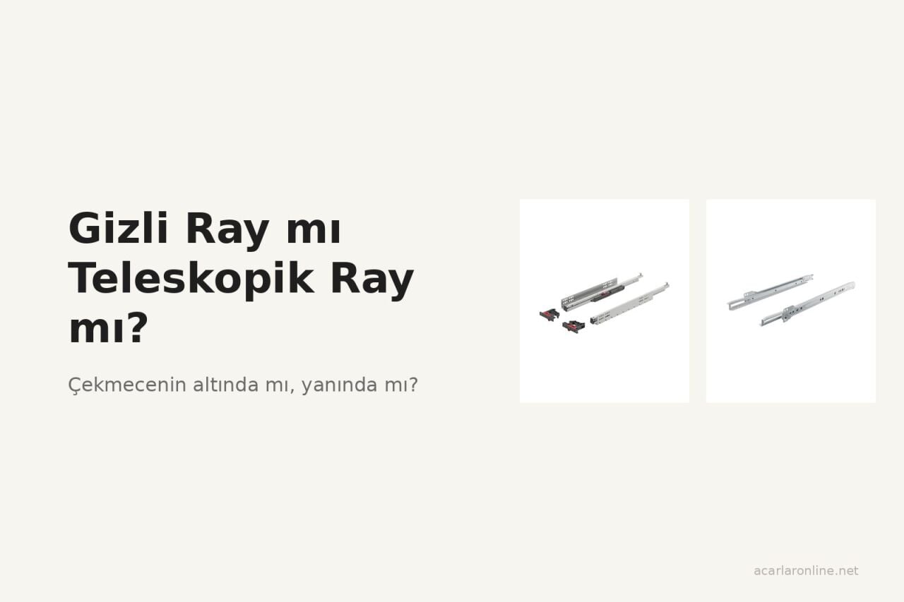 Gizli Ray mı Teleskopik Ray mı? Çekmece Rayı Seçimi