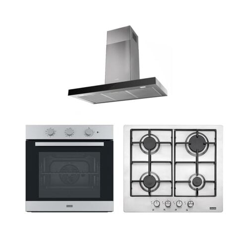 Franke Ankastre Set (Faber Stilo Glass Smart X V A60 Davlumbaz - FHNL 604 4g Xs E Ocak - FSL 82 H Xs Inox Fırın)