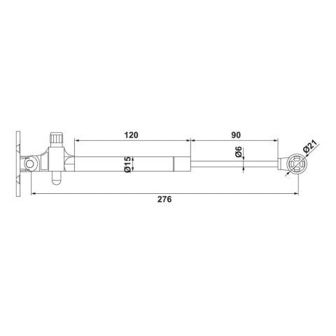 Hafele Gazlı Piston RUNA PLUS Frenli 100N Beyaz