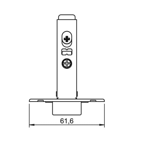 Hafele Metalla 110 Düz Frenli Menteşe (Tabanlı)
