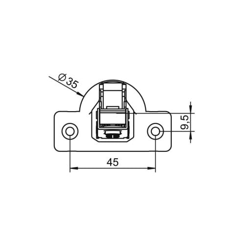 Hafele Metalla 110 Düz Frenli Menteşe (Tabanlı)