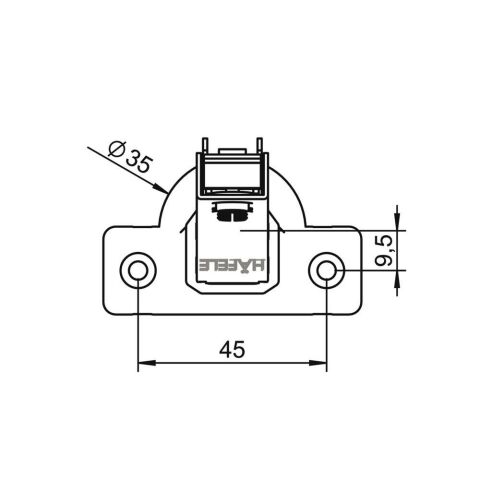 Hafele Metalla 110 Tam Deve Frenli Menteşe (Tabanlı)