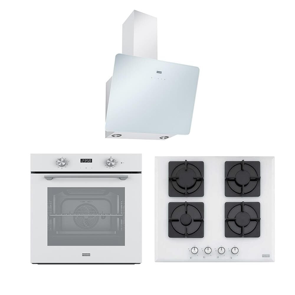 Franke Ankastre Set (FPJ 615 WH A Davlumbaz - FHNS 604 WH Ocak - FMA 86 WH Fırın)