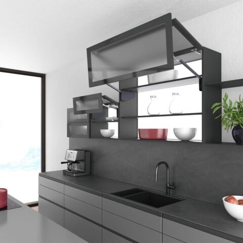 Multi-Mech Mekanik İkili Kalkar Kapak Sistemi Güç B1 Kol Boyu 255mm Gri