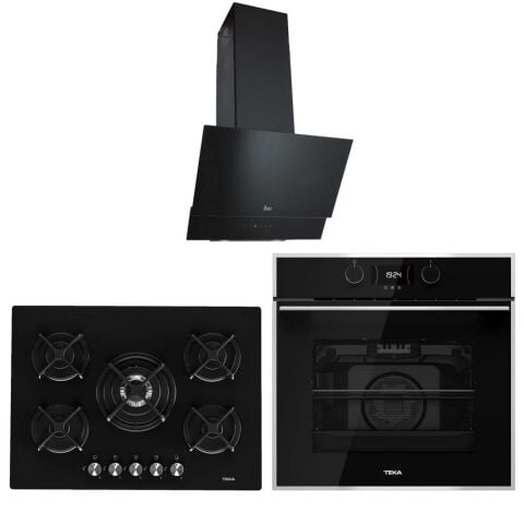 Teka Siyah Ankastre Set (HLB 840 SS - HF LUX 70 5G - Teka TVT 60.1)