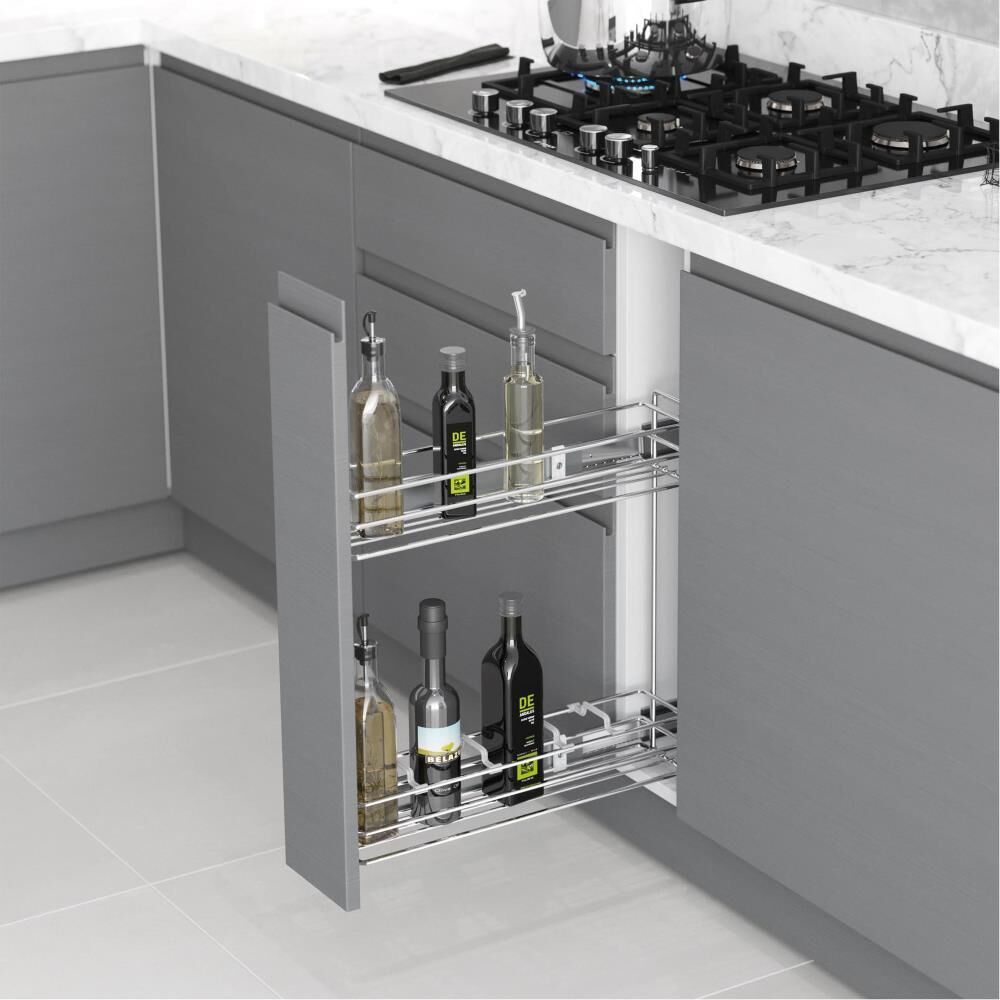 Yandan Raylı Şişelik 11 CM Krom