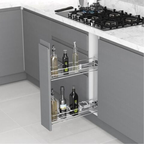 Yandan Raylı Şişelik 11 CM Krom