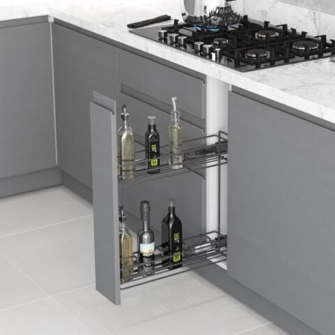 Starax 2211-A Yandan Teleskopik Raylı Şişelik Frenli Antrasit 15 cm