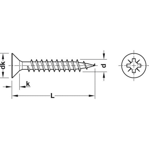 Hafele 3.5X18 Sunta Vidası Galvanizli (1000 Adet)