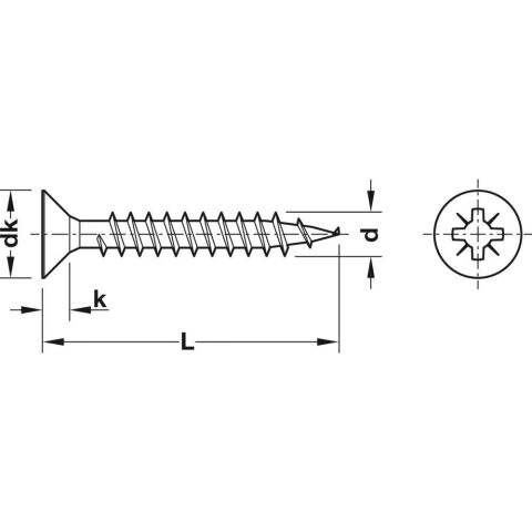 Hafele 3.5X18 Sunta Vidası Galvanizli (1000 Adet)