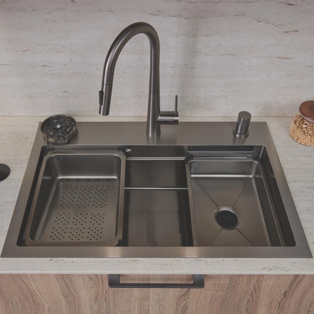 Hafele Fountain Evye Armatür Seti Titanyum