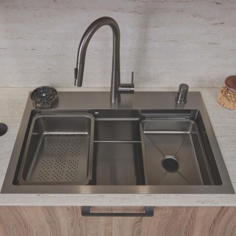 Hafele Fountain Evye Armatür Seti Titanyum