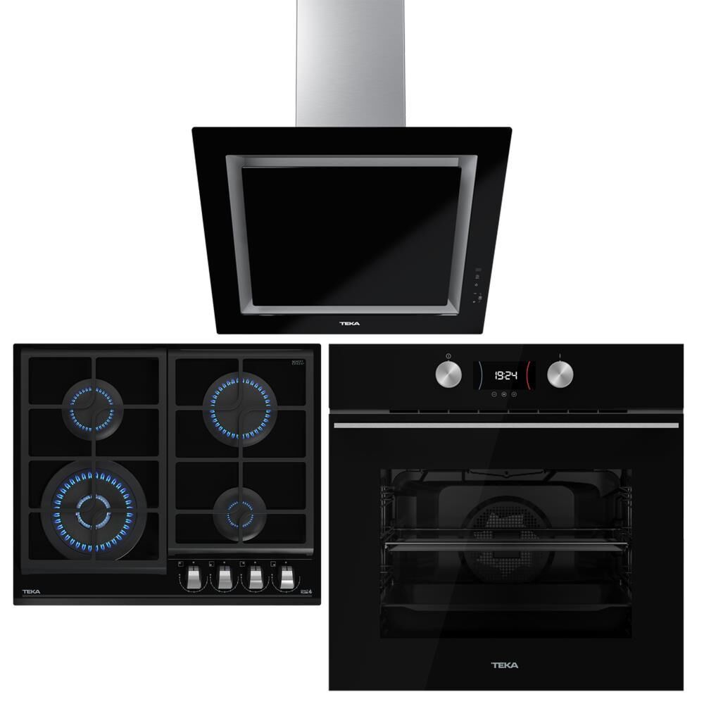 Teka Urban Serisi Siyah Set ( DLV 68660 BK TOS - GZC 64320 XBC BK - HLB 8400 BK )