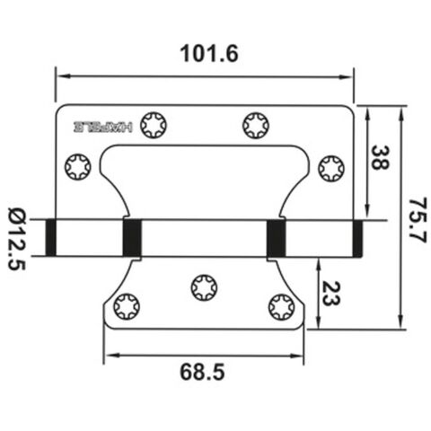 Hafele Kelebek Menteşe Çelik Mat Siyah  2,5 mm