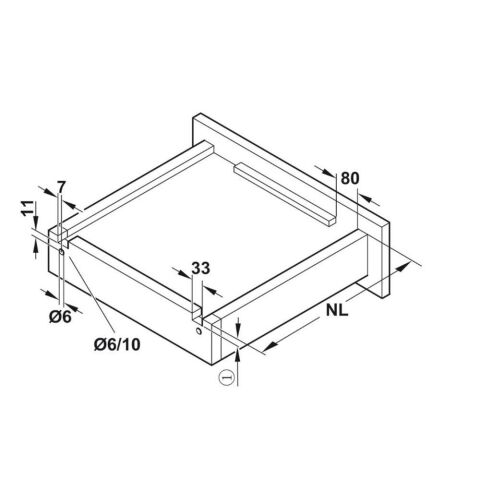 Hafele Matrix UMS30 Gizli Ray Tam Açılım Frenli 450 mm