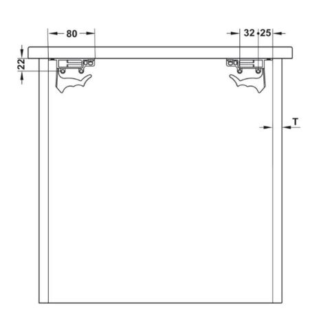 Hafele Matrix UMS30 Gizli Ray Tam Açılım Frenli 450 mm