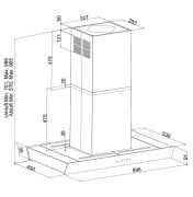 Silverline 4207 Vela Ada Tipi Siyah Davlumbaz 90 cm