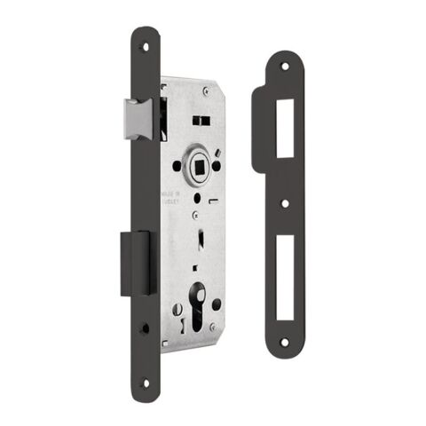 Hafele H45.01 Gömme Kilit Barelli Tip PC Mat Siyah 45/18 mm