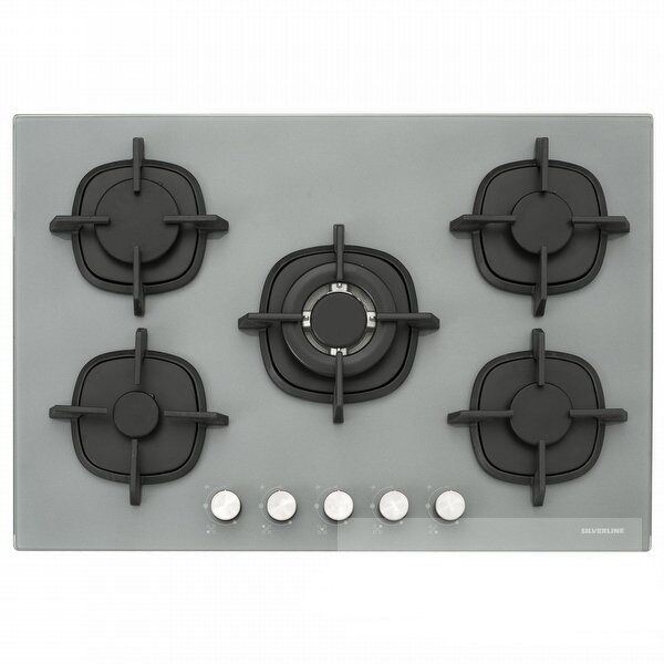 Silverline CS5364S01 Gri Ankastre Ocak (5 Gözlü, Wok, 75 Cm)