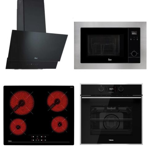 Teka Siyah Ankastre Set ( TVT 60 - TZ 6415 - HLB 840 SS-MS 620 BIS)