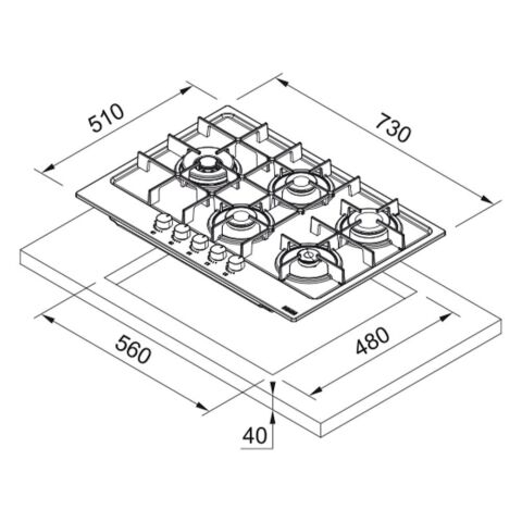 Franke FHMA 755 4G DCL SG C Slate Grey Ocak