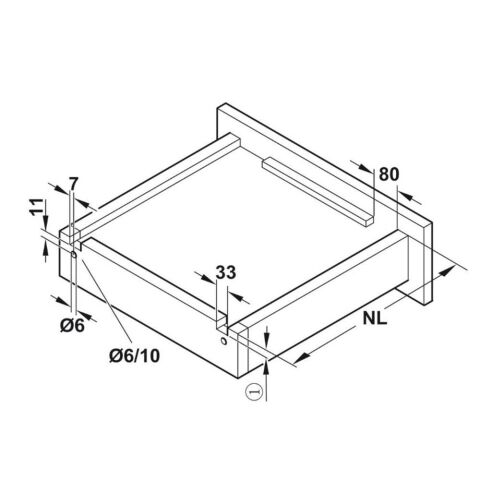Hafele Matrix UMS30 Gizli Ray Tam Açılım Frenli 250 mm