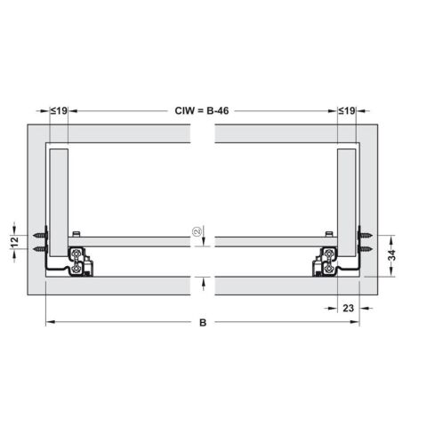 Hafele Matrix UMS30 Gizli Ray Tam Açılım Frenli 250 mm