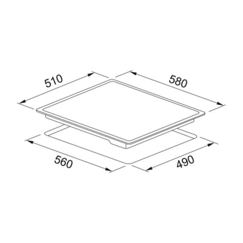 Franke FRSM 604 C T XS İnox Çerçeveli Siyah Cam Ocak