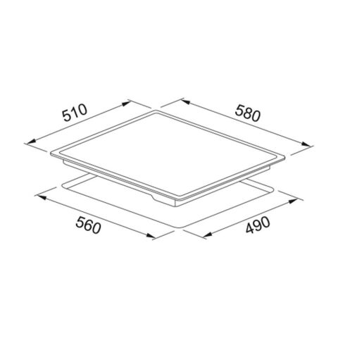 Franke FRSM 604 C T XS İnox Çerçeveli Siyah Cam Ocak
